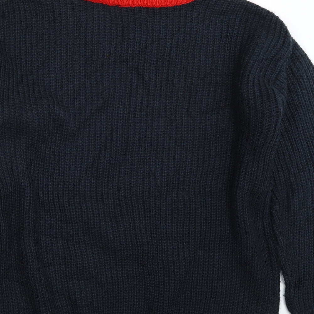 H&M Womens Multicoloured Crew Neck  Acrylic Pullover Jumper Size XS
