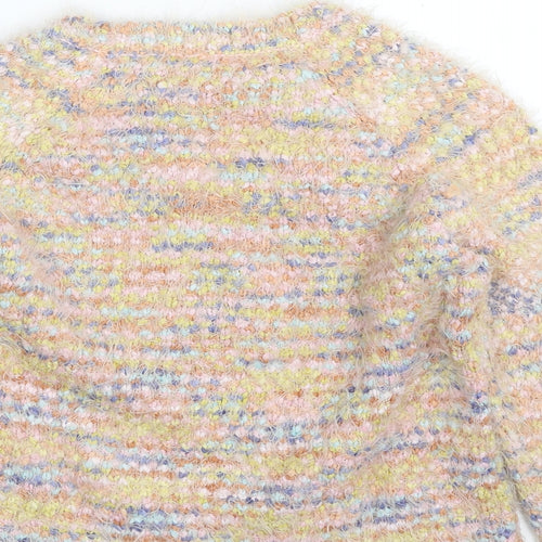 Miss Selfridge Womens Multicoloured Crew Neck  Polyester Pullover Jumper Size 8