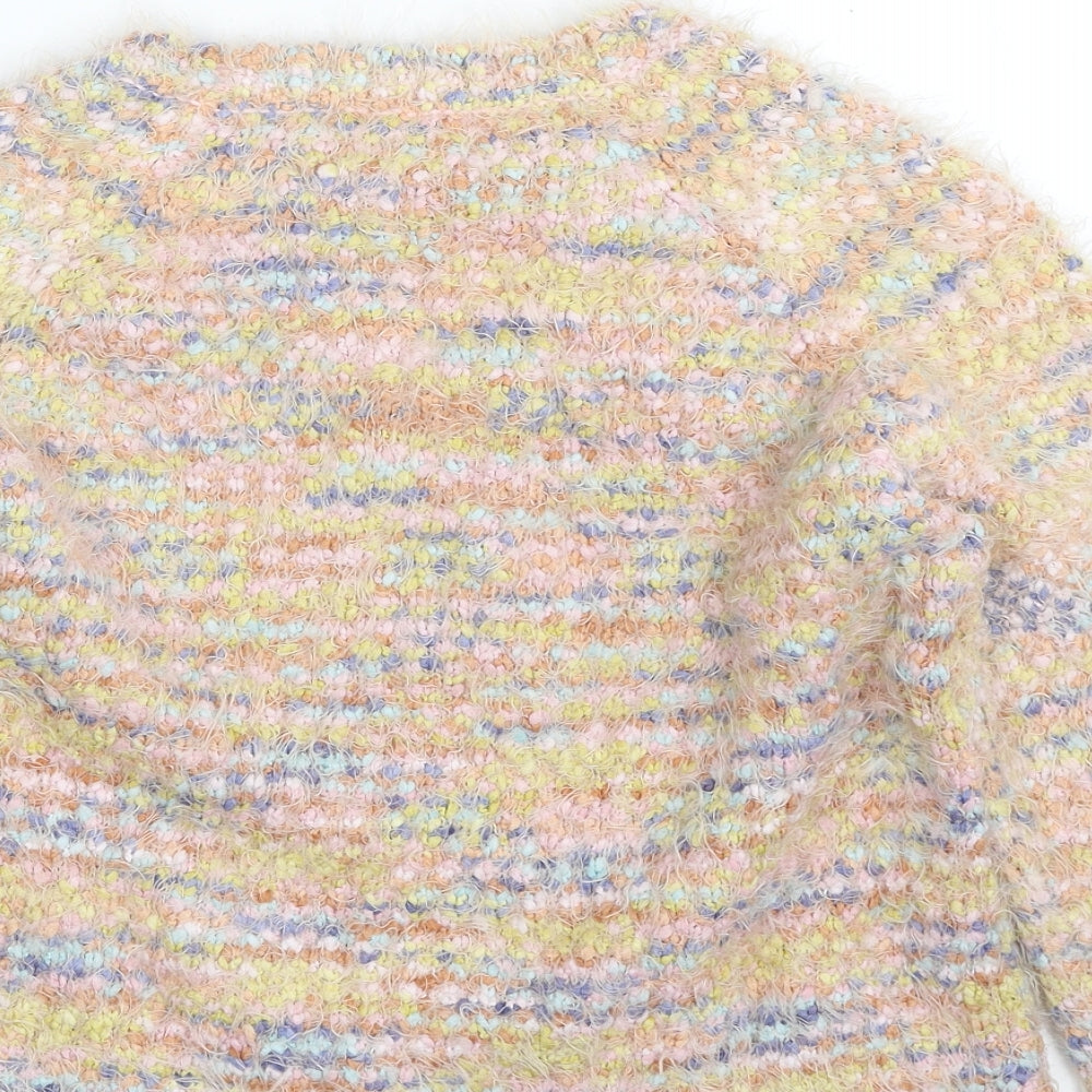 Miss Selfridge Womens Multicoloured Crew Neck  Polyester Pullover Jumper Size 8
