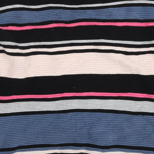 H&M Womens Multicoloured Crew Neck Striped Cotton Pullover Jumper Size S