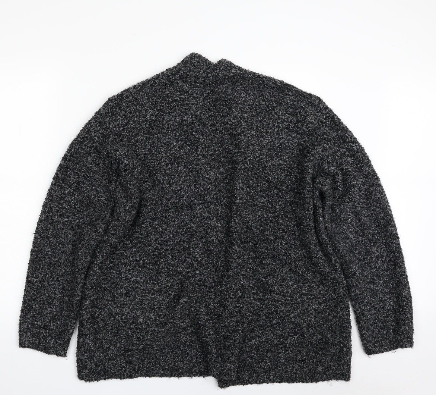 Marks and Spencer Womens Grey V-Neck  Acrylic Cardigan Jumper Size XL
