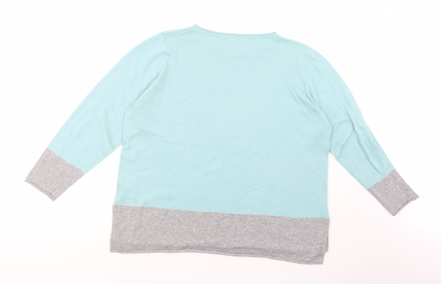 First Avenue Womens Green Crew Neck  Viscose Pullover Jumper Size XL