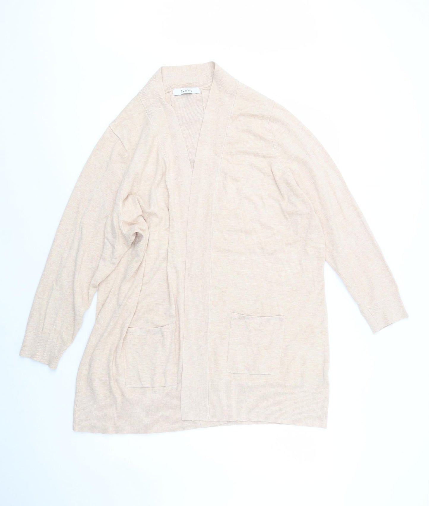 Evans Womens Pink V-Neck  Viscose Cardigan Jumper Size 22