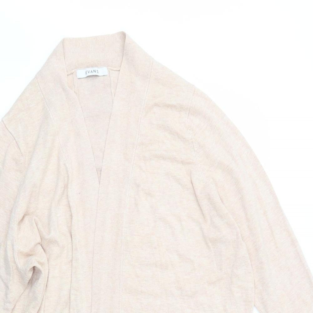 Evans Womens Pink V-Neck  Viscose Cardigan Jumper Size 22