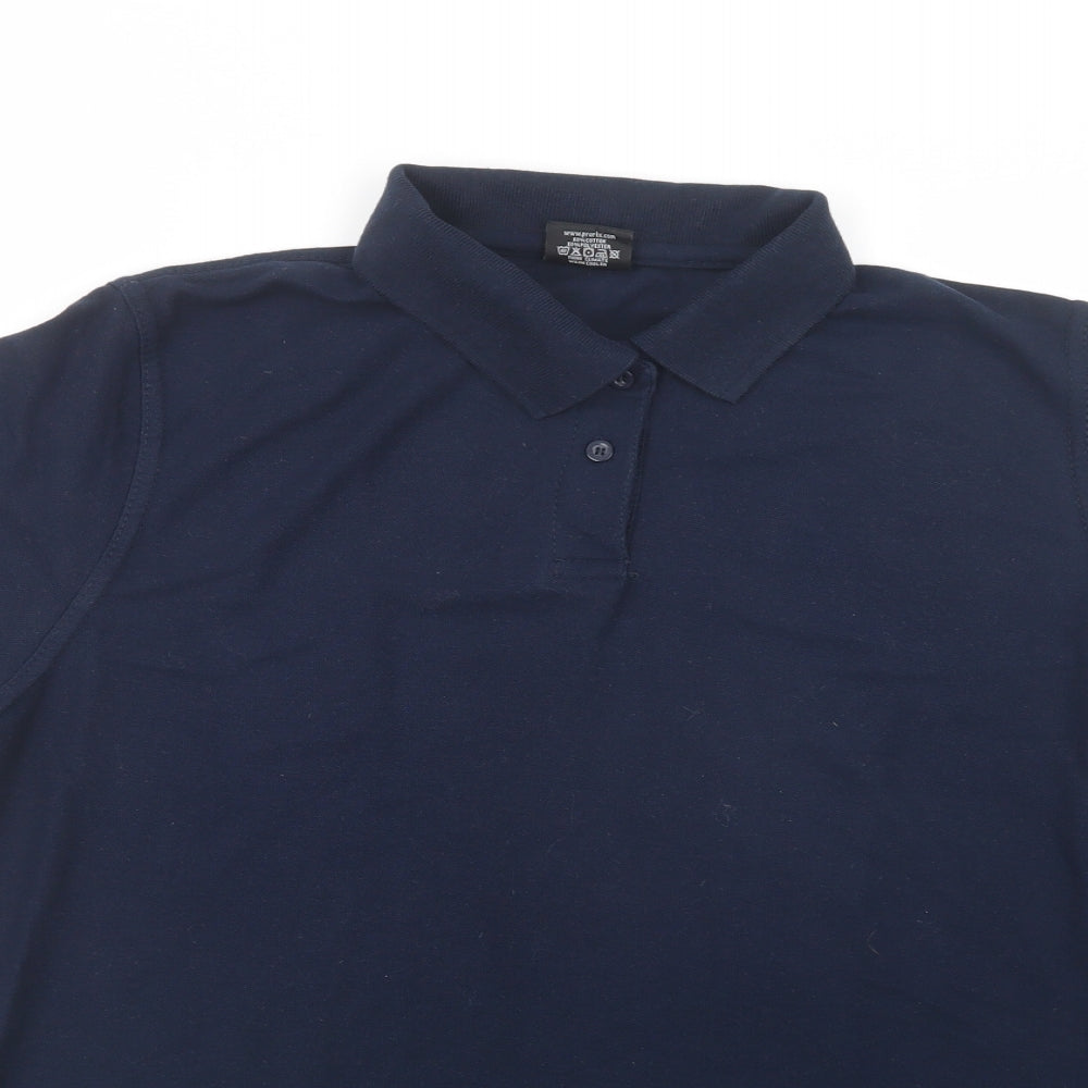 Pro RTX Mens Blue  Cotton  Polo Size XL Collared Button