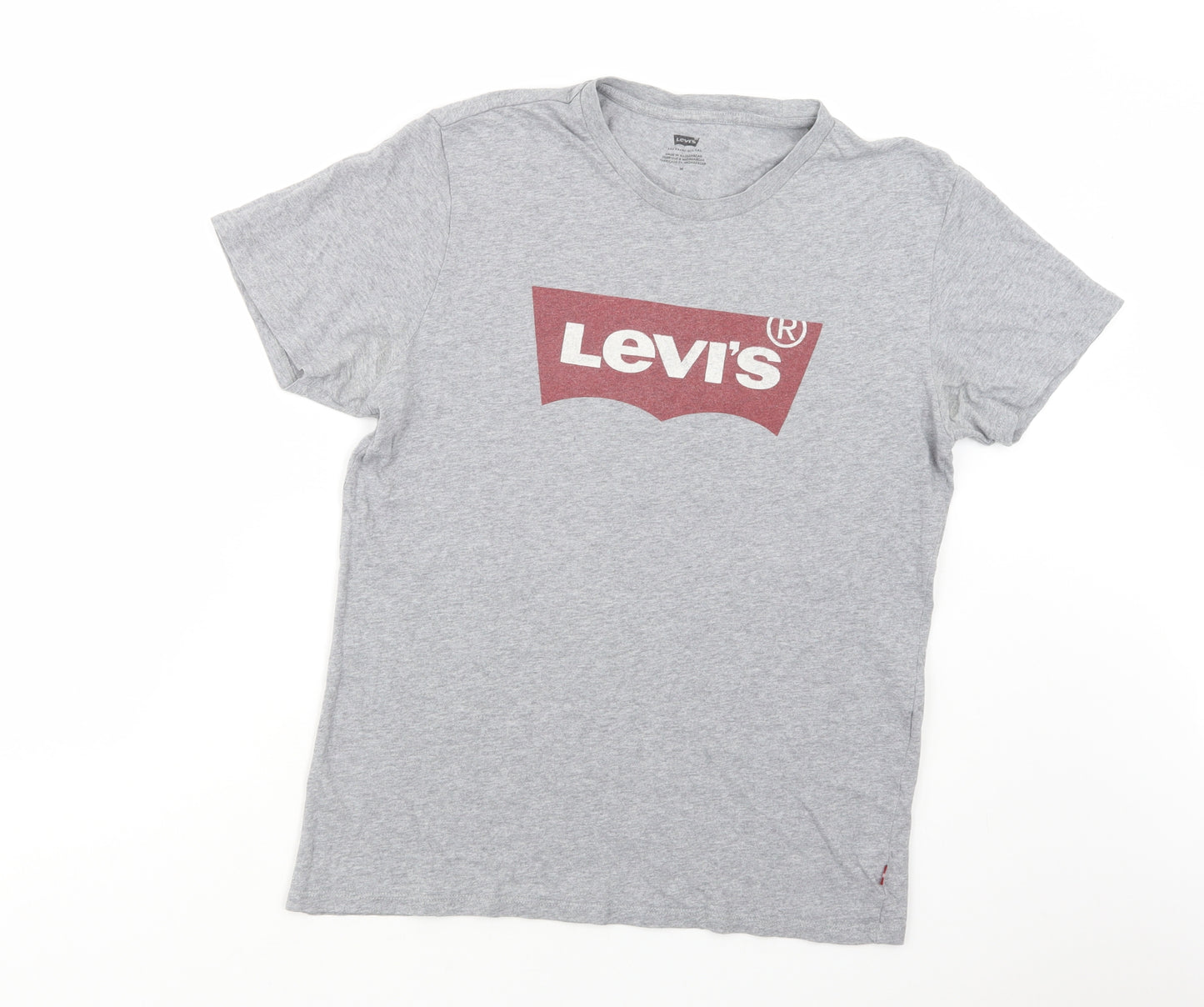 Levi's Mens Grey  Cotton  T-Shirt Size M Crew Neck