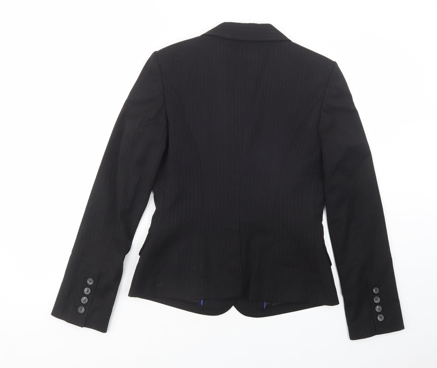 Mexx Womens Black Striped  Kimono Blazer Size 8  Button