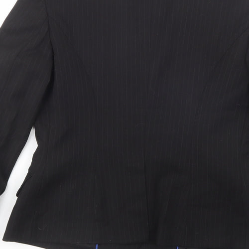Mexx Womens Black Striped  Kimono Blazer Size 8  Button