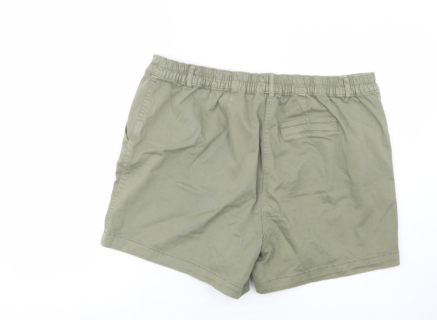 Papaya Womens Green  Cotton Chino Shorts Size 18 L5 in Regular Button