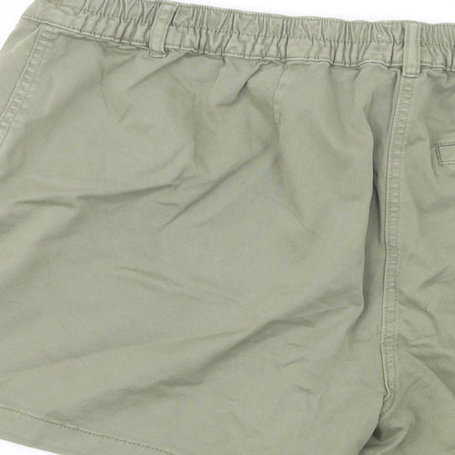 Papaya Womens Green  Cotton Chino Shorts Size 18 L5 in Regular Button