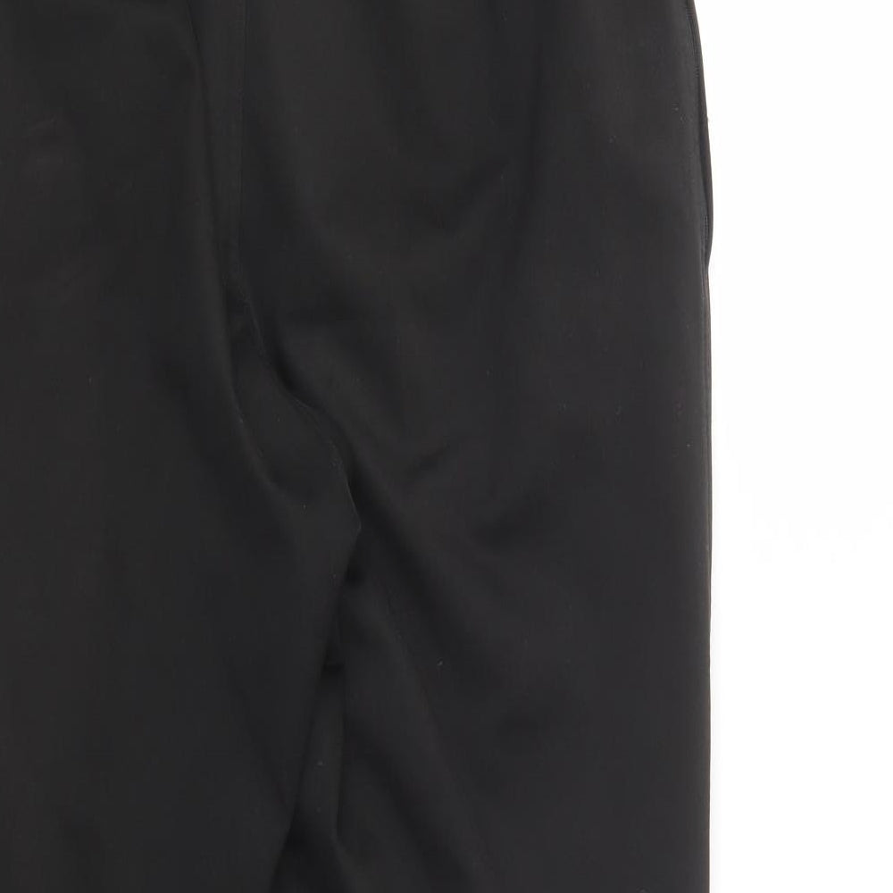adidas Mens Black  Polyester Jogger Trousers Size 34 in L30 in Regular Drawstring