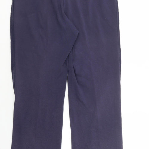 Tommy Hilfiger Womens Blue  Cotton Jogger Trousers Size M L32 in Regular Drawstring