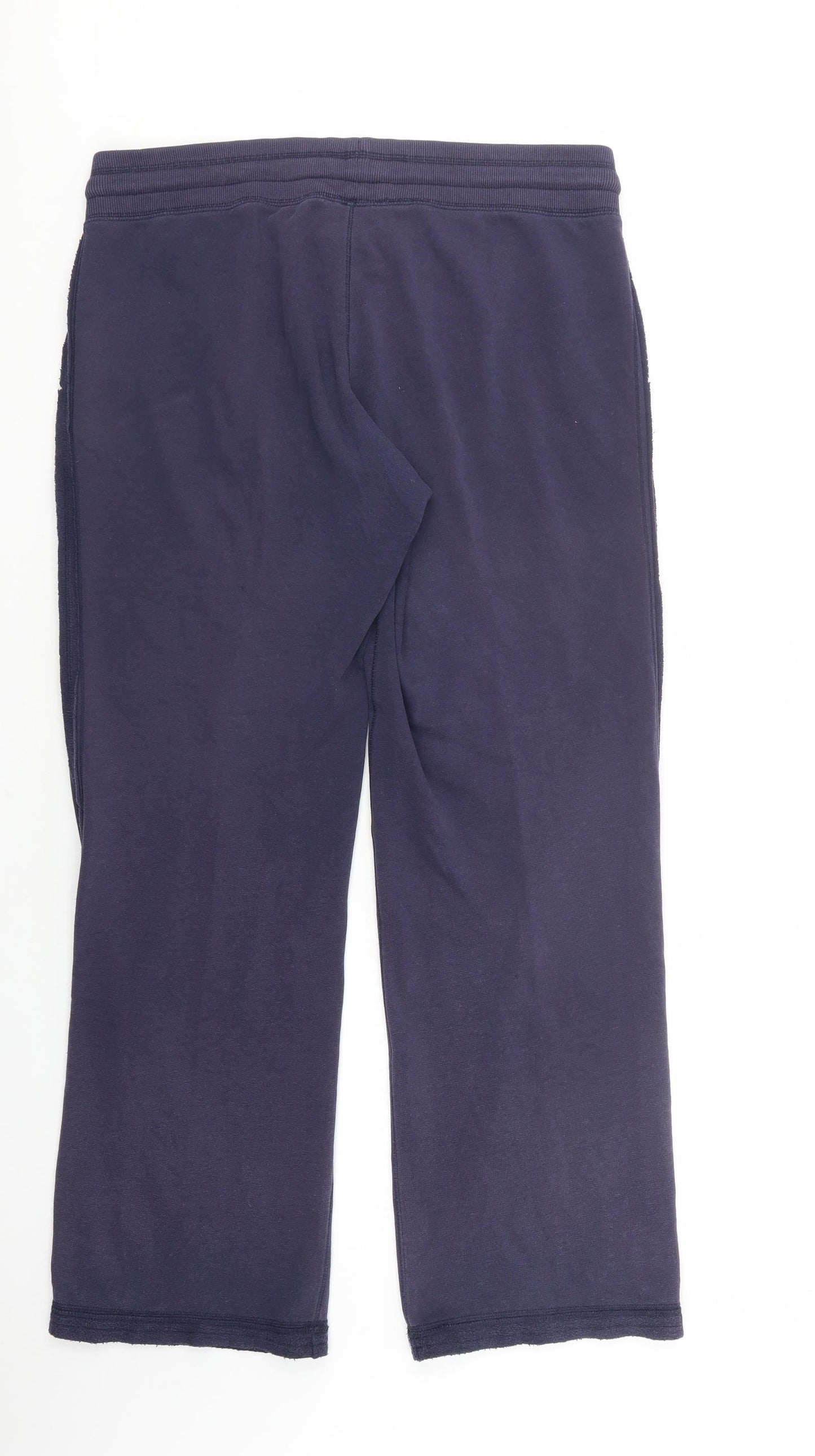 Tommy Hilfiger Womens Blue  Cotton Jogger Trousers Size M L32 in Regular Drawstring