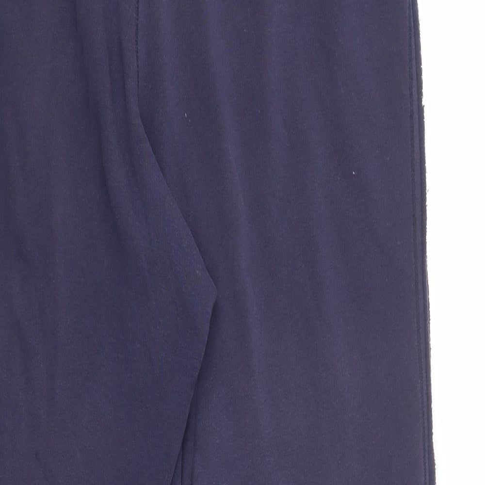 Tommy Hilfiger Womens Blue  Cotton Jogger Trousers Size M L32 in Regular Drawstring