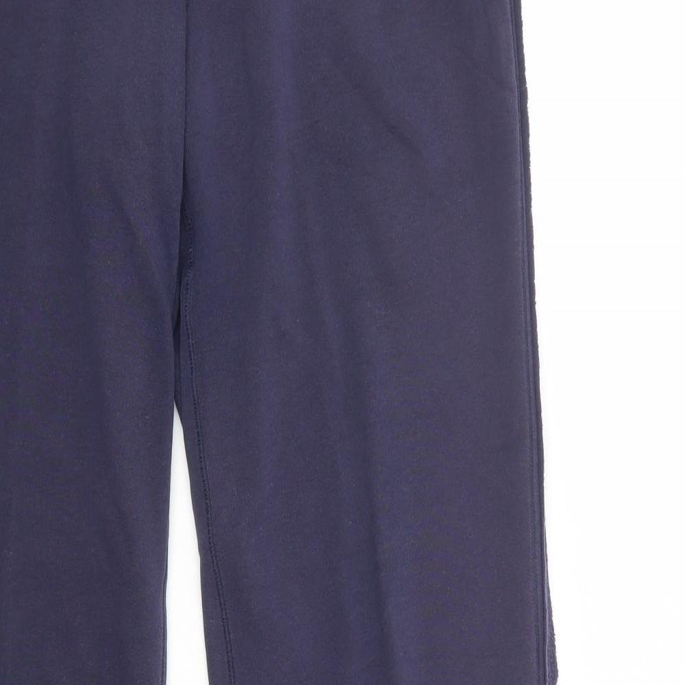 Tommy Hilfiger Womens Blue  Cotton Jogger Trousers Size M L32 in Regular Drawstring