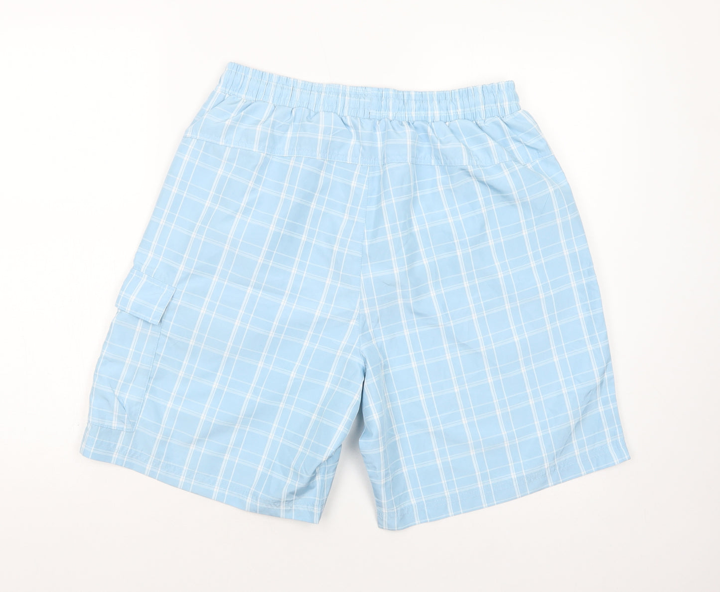 Lonsdale Mens Blue Plaid Polyester Bermuda Shorts Size M L9 in Regular