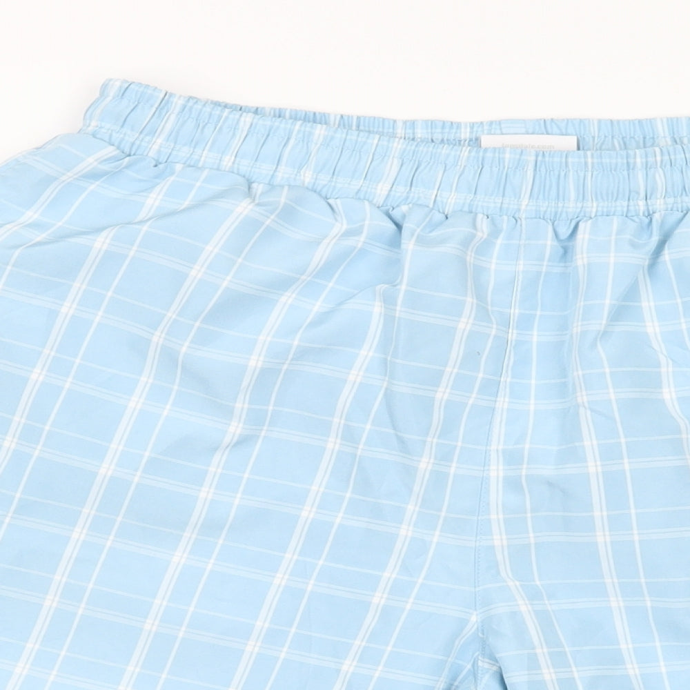 Lonsdale Mens Blue Plaid Polyester Bermuda Shorts Size M L9 in Regular