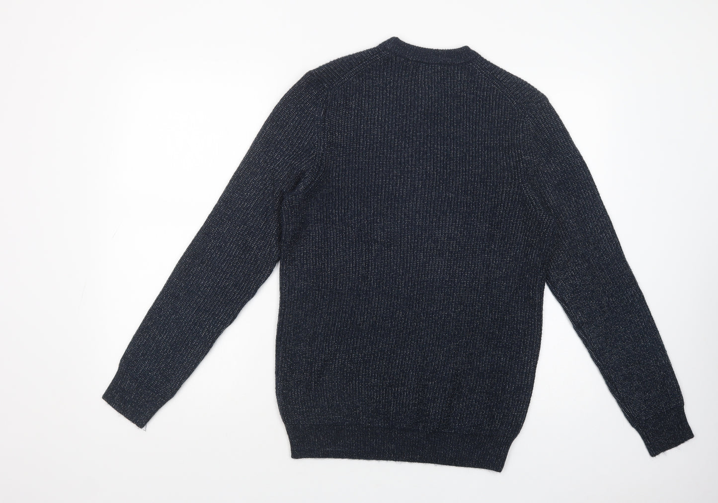 Marks and Spencer Mens Blue Crew Neck  Acrylic Pullover Jumper Size S