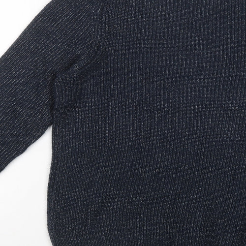 Marks and Spencer Mens Blue Crew Neck  Acrylic Pullover Jumper Size S
