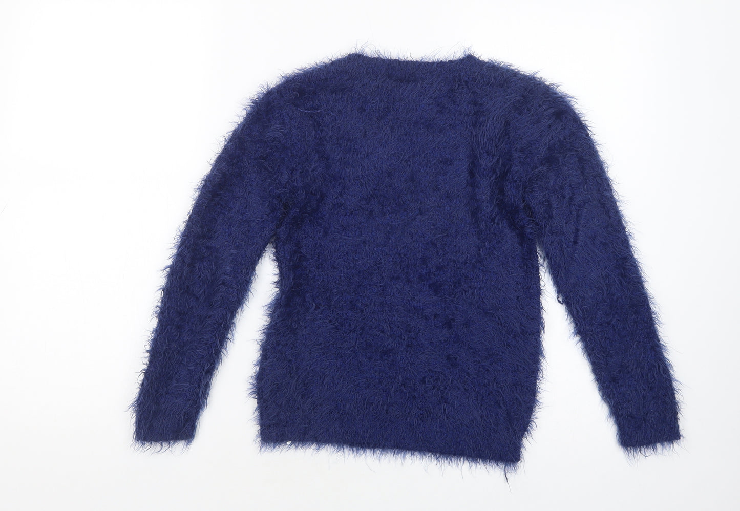 Blue Zoo  Girls Blue Crew Neck  Polyester Pullover Jumper Size 9-10 Years  Pullover - Owl