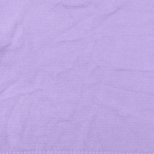 Pure & Natural Womens Purple Crew Neck  Acrylic Pullover Jumper Size M