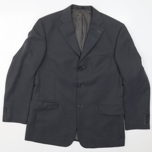 Eddy Taylor Mens Grey  Polyester Jacket Suit Jacket Size 42