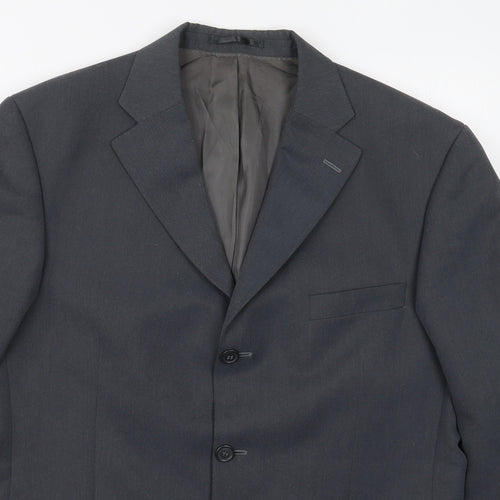 Eddy Taylor Mens Grey  Polyester Jacket Suit Jacket Size 42