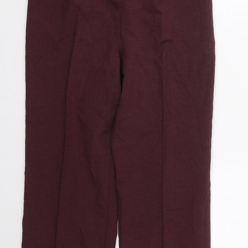 Kira Womens Purple  Polyester Trousers  Size 14 L25 in Regular