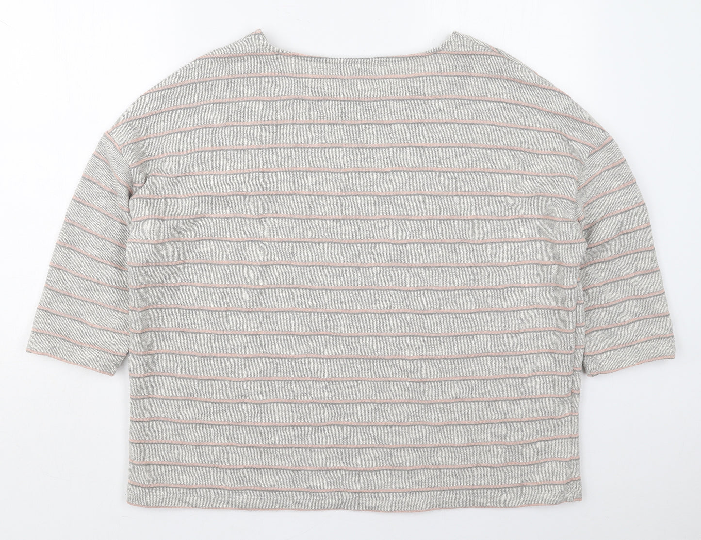 TU Womens Grey Striped Cotton Pullover Sweatshirt Size 20  Pullover
