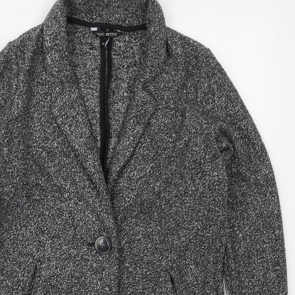 NEXT Womens Grey   Pea Coat Coat Size 8  Button