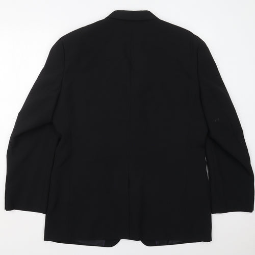 George Mens Black  Polyester Jacket Suit Jacket Size 42