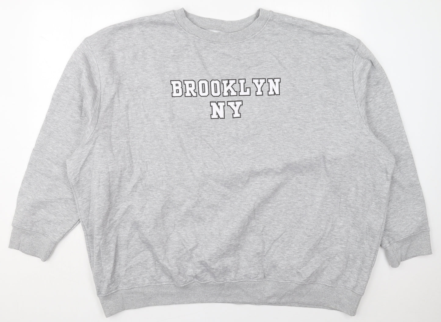 Boohoo Womens Grey  Cotton Pullover Sweatshirt Size XL  Pullover - Brooklyn NY