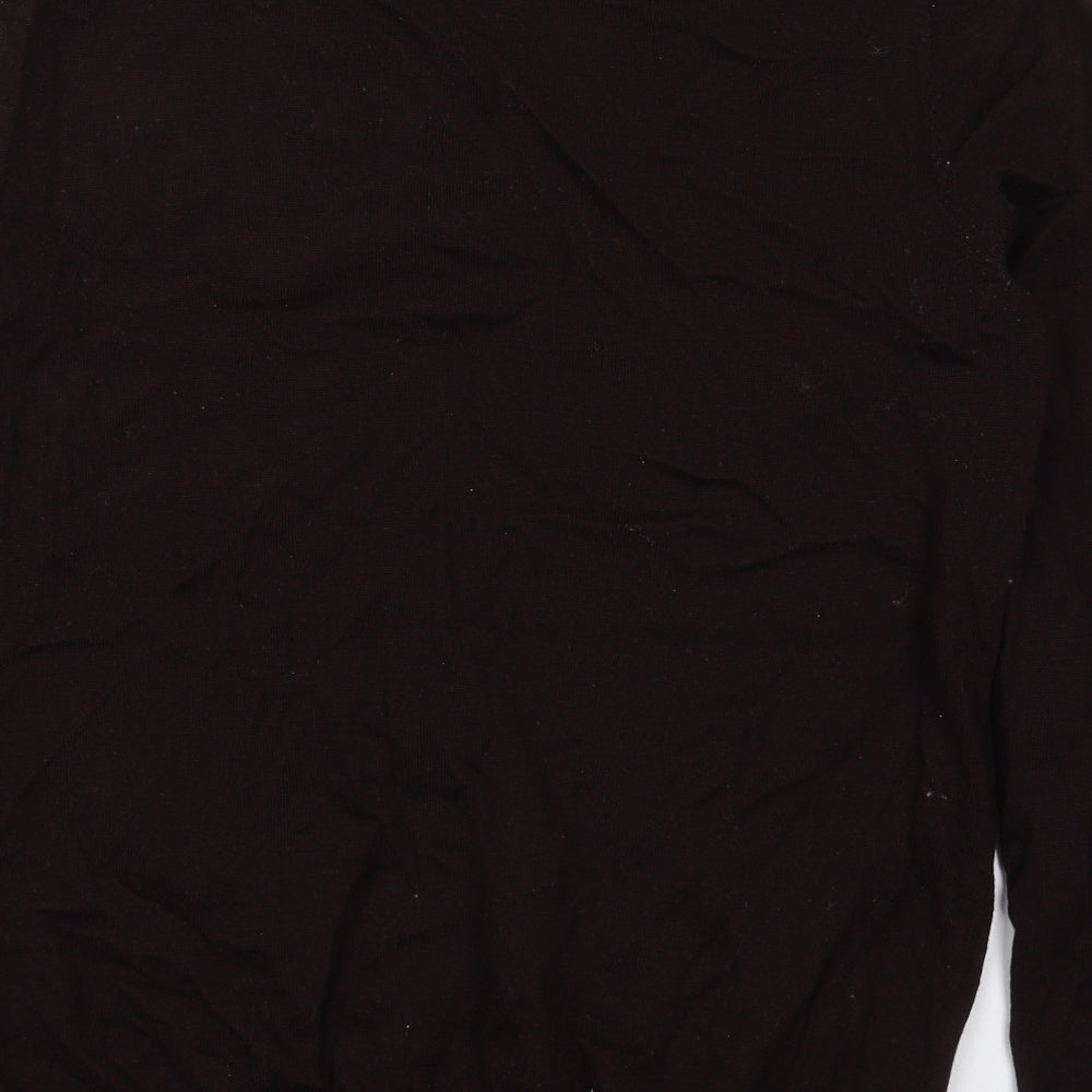 Admiral Mens Red V-Neck  Wool Pullover Jumper Size L   - Burgundy