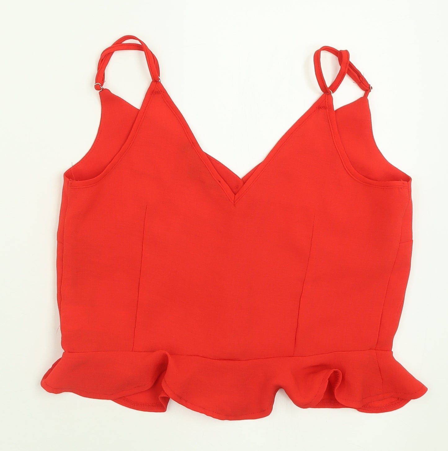 Cameo Rose Womens Red  Polyester Cropped Tank Size 6 V-Neck