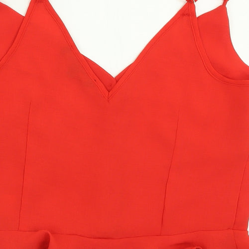 Cameo Rose Womens Red  Polyester Cropped Tank Size 6 V-Neck