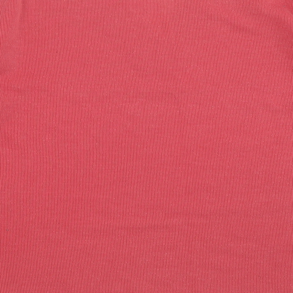 BM Womens Pink V-Neck  Polyester Pullover Jumper Size M