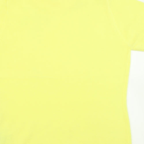 BASSINI Womens Yellow Crew Neck  Acrylic Pullover Jumper Size S