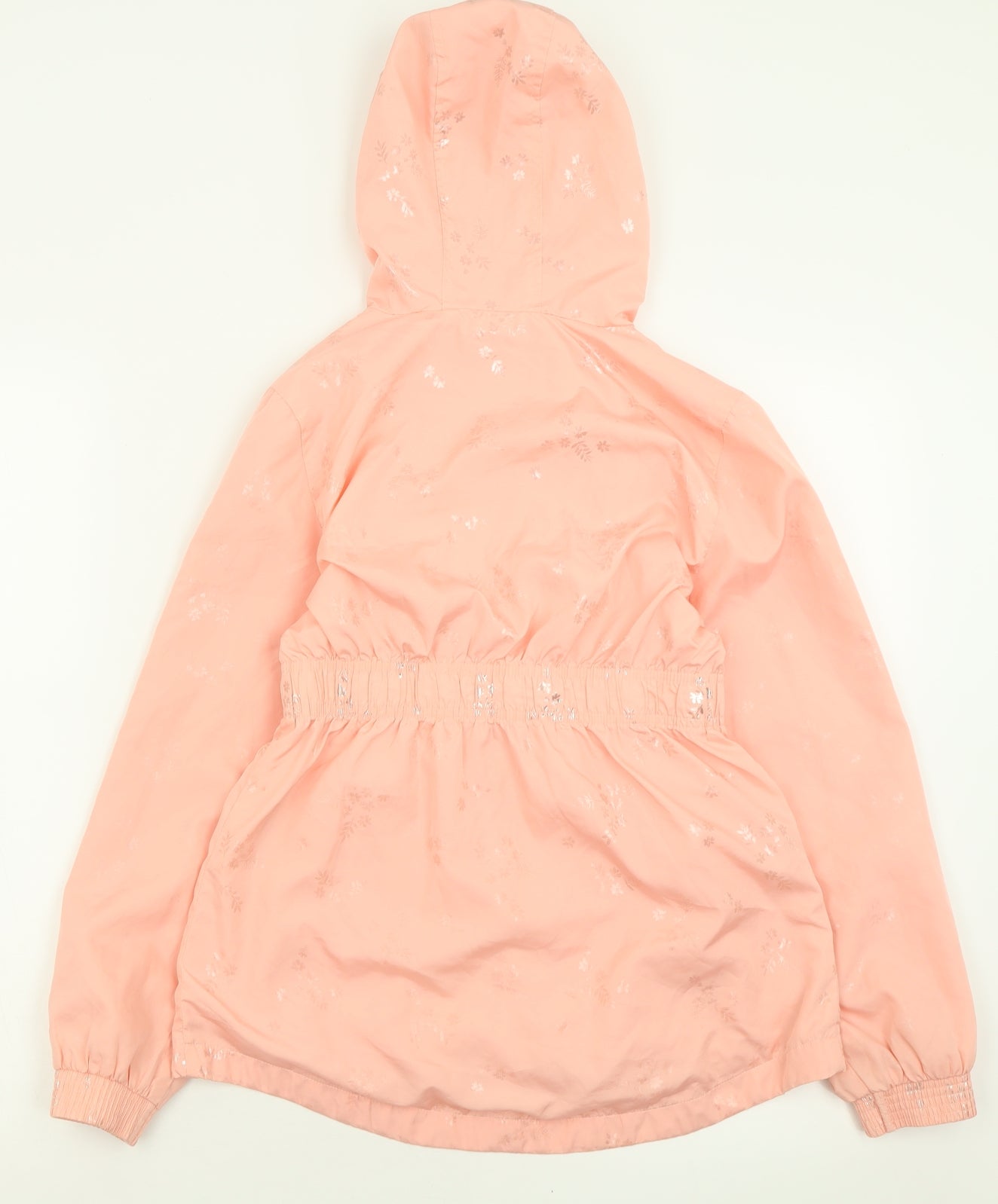 George Girls Pink Geometric  Jacket Coat Size 10-11 Years  Zip