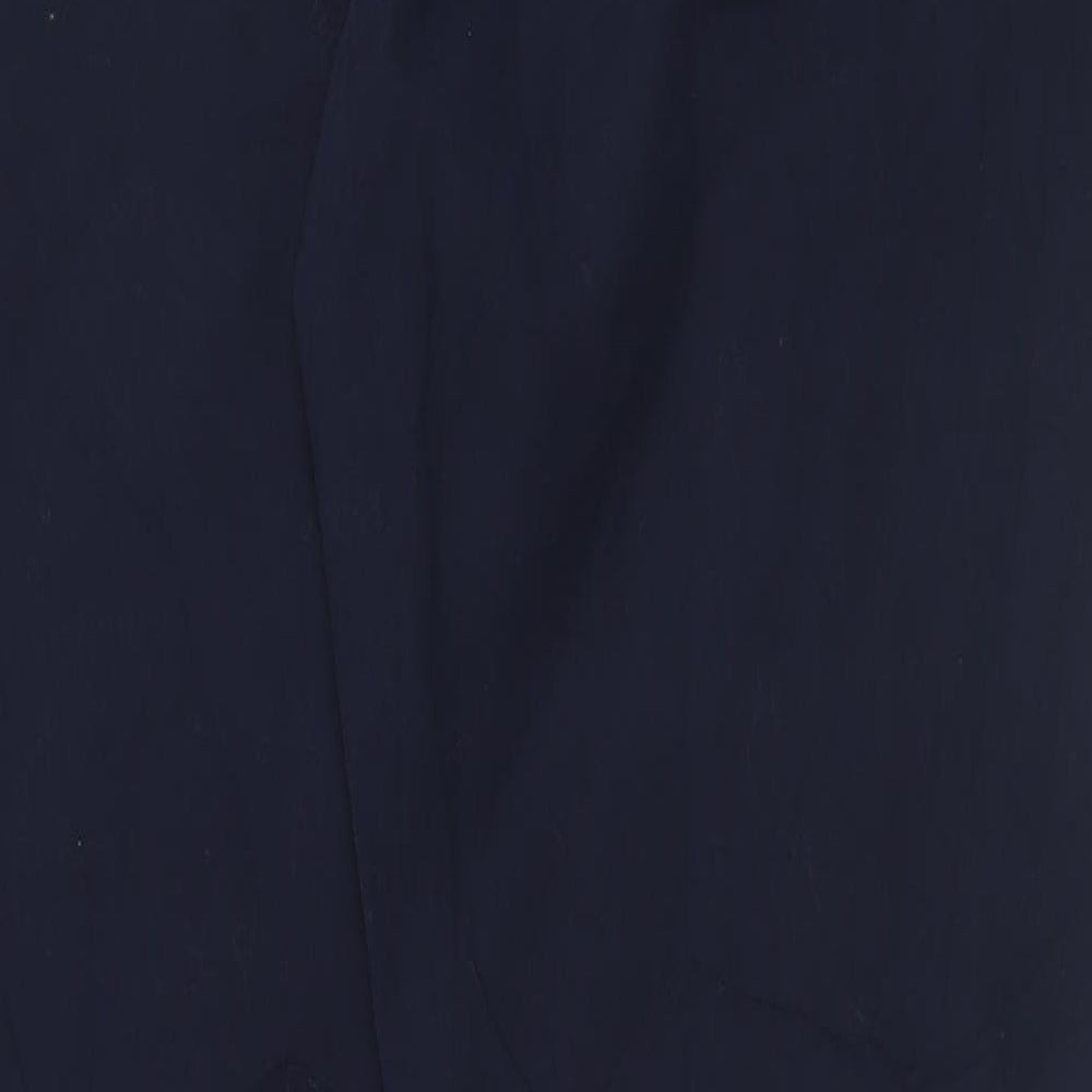 NEXT Womens Blue  Cotton Chino Trousers Size 14 L33 in Regular Button