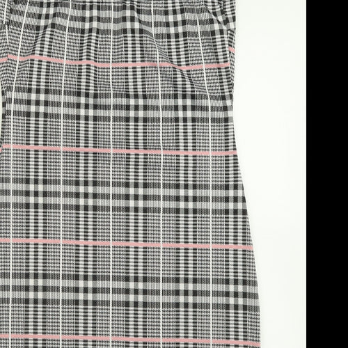 Chemistry Womens Grey Plaid Polyester Pinafore/Dungaree Dress  Size 14  Square Neck Pullover