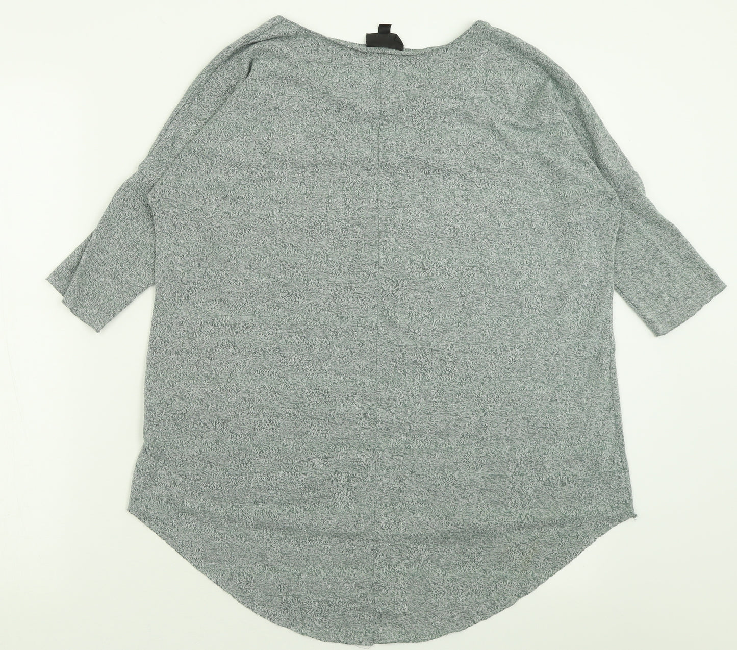 Topshop Womens Green  Viscose Basic T-Shirt Size 8 Crew Neck