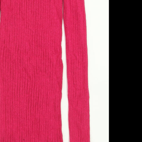 In the Style Womens Pink  Acrylic Jumper Dress  Size 6  Off the Shoulder Pullover