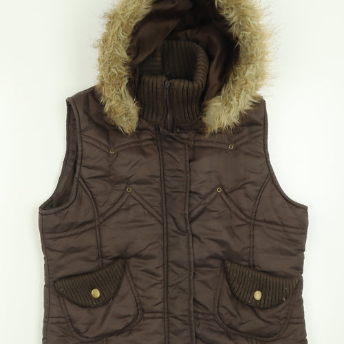 Artic Fluid Womens Brown   Gilet Jacket Size M  Zip
