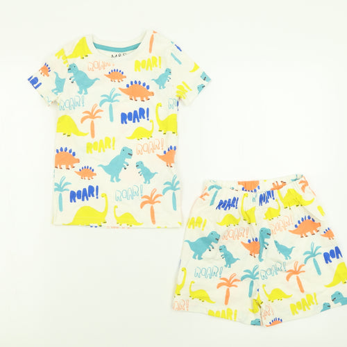 Marks and Spencer Boys Multicoloured Geometric Cotton  Pyjama Set Size 2-3 Years  Pullover - Roar