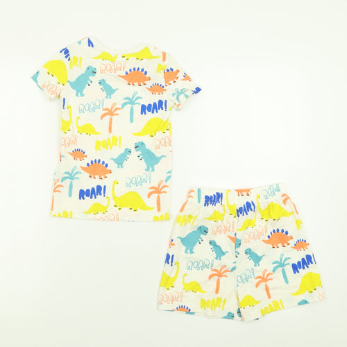 Marks and Spencer Boys Multicoloured Geometric Cotton  Pyjama Set Size 2-3 Years  Pullover - Roar