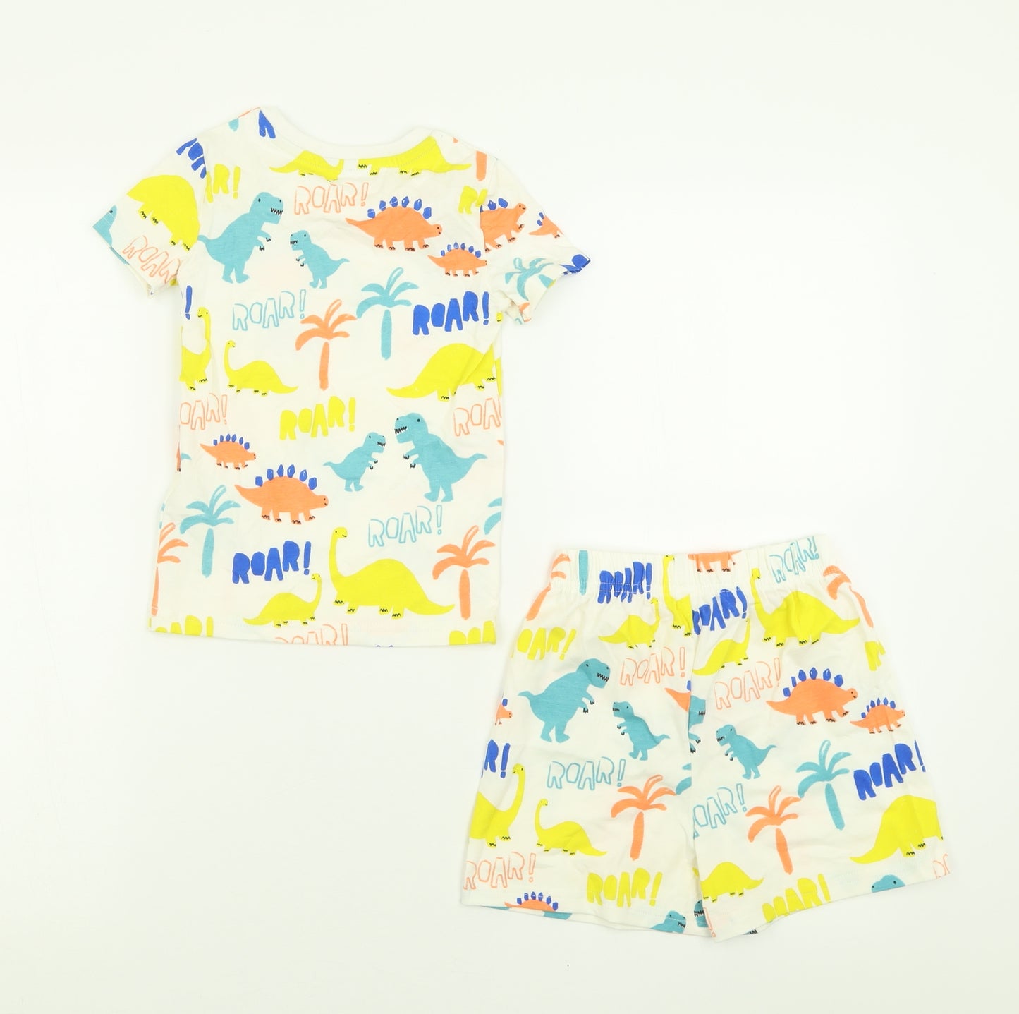 Marks and Spencer Boys Multicoloured Geometric Cotton  Pyjama Set Size 2-3 Years  Pullover - Roar