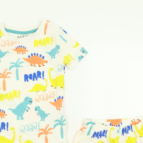 Marks and Spencer Boys Multicoloured Geometric Cotton  Pyjama Set Size 2-3 Years  Pullover - Roar