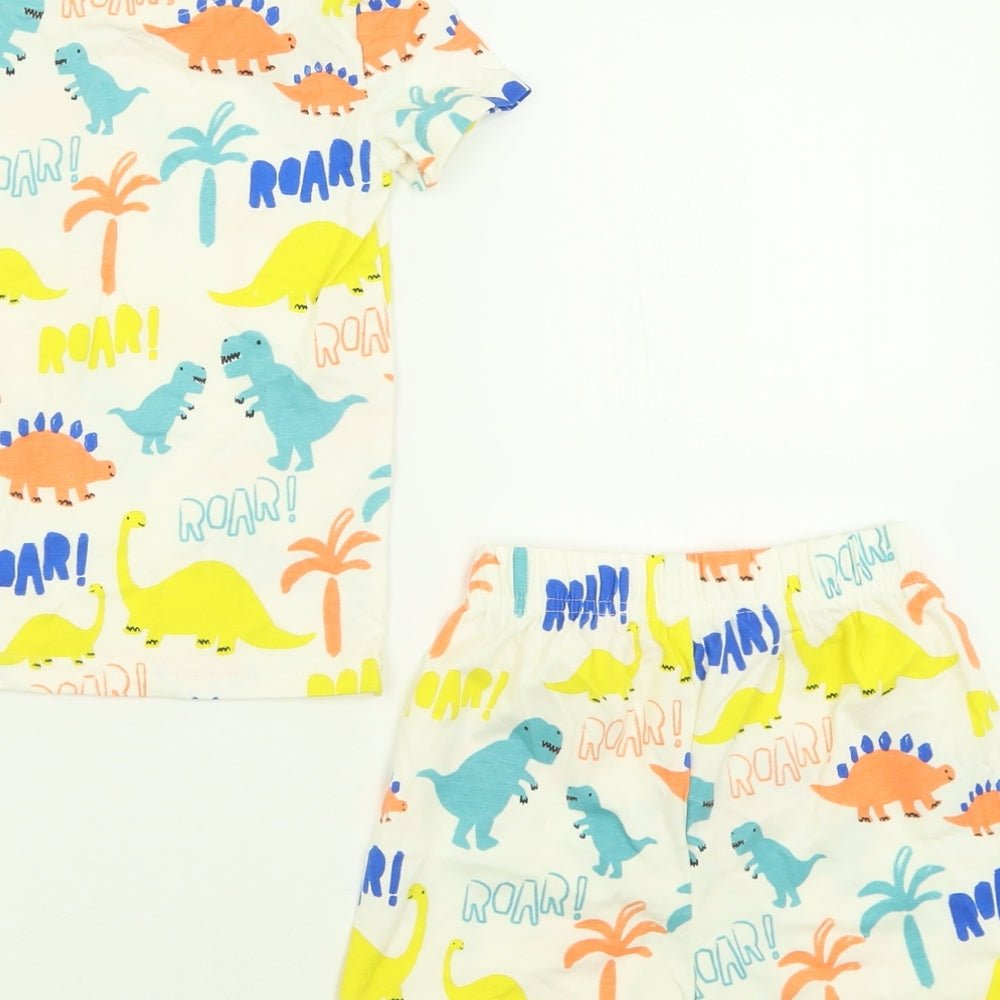 Marks and Spencer Boys Multicoloured Geometric Cotton  Pyjama Set Size 2-3 Years  Pullover - Roar
