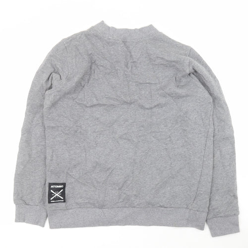 ATOMIC Boys Grey  Cotton Pullover Sweatshirt Size M  Pullover - 13 +