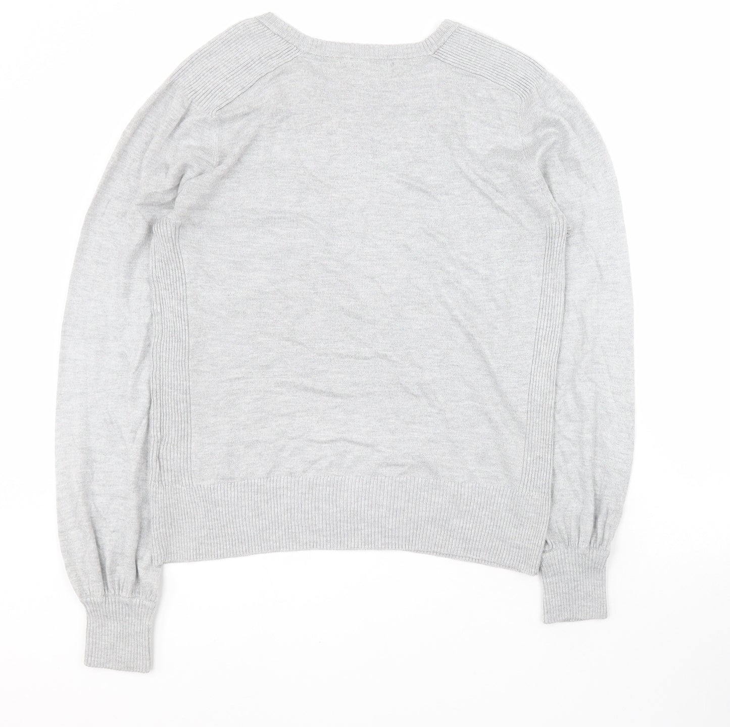 NEXT Womens Grey Round Neck  Polyester Pullover Jumper Size 10